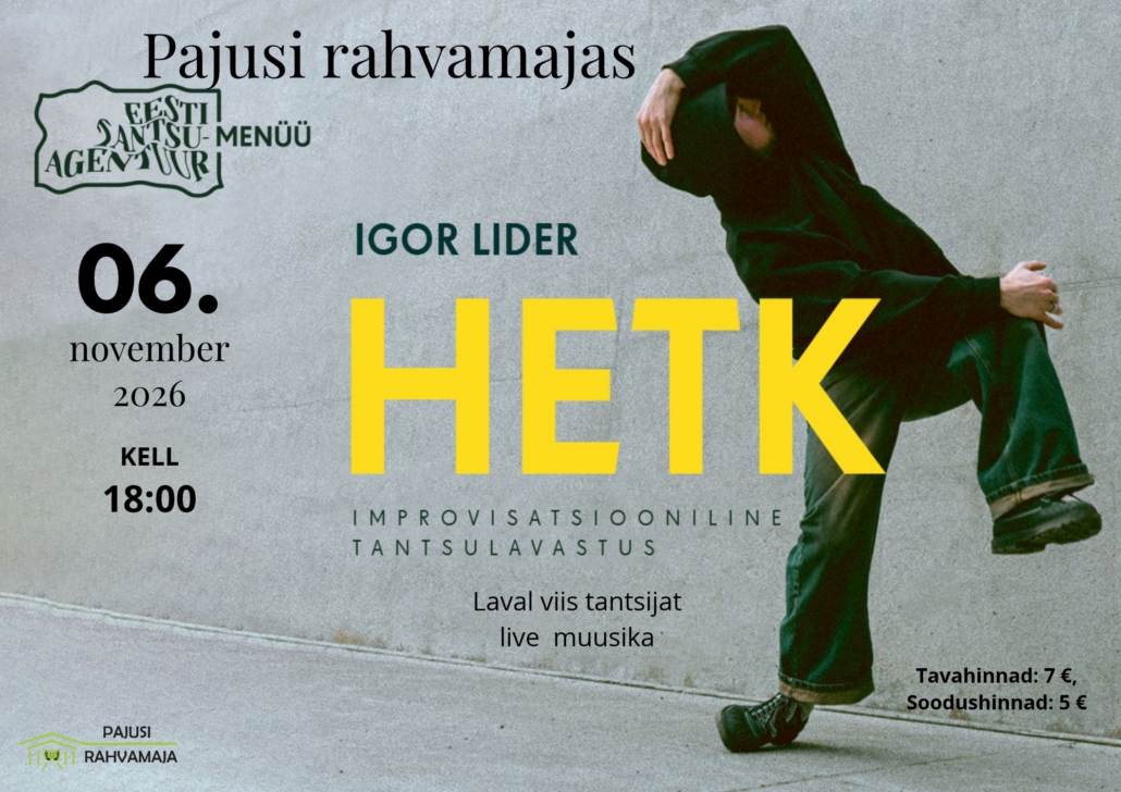 TANTSUMENÜÜ 2026